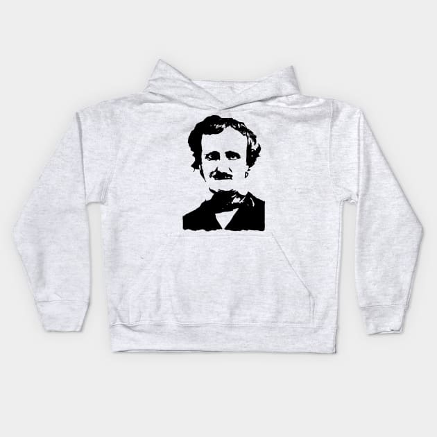 Edgar Allan Poe Kids Hoodie by J. Rufus T-Shirtery